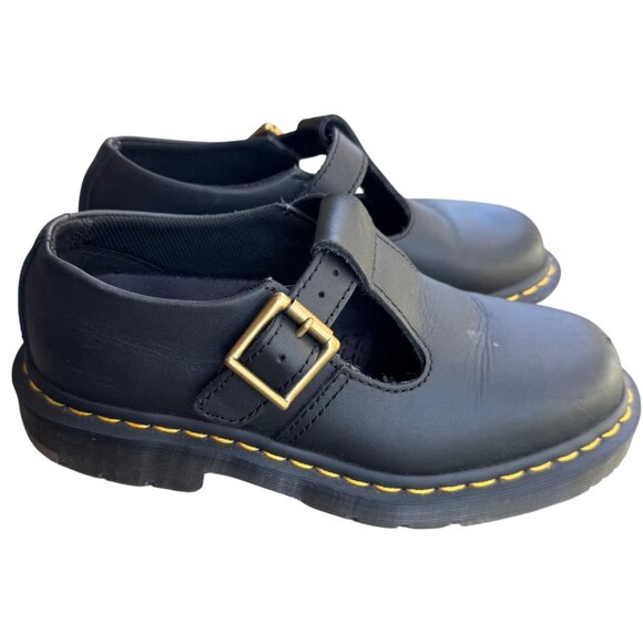 Dr. Martens Shoes - Dr. Martens Mary Jane SoftWair Black Leather Safety  Buckle Strap Shoes US 6